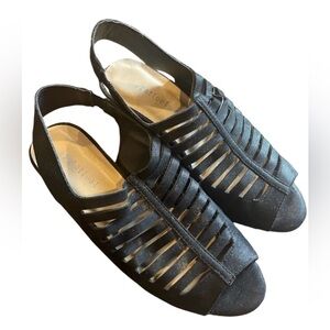 Sugarfoot Black Sparkly Wedges